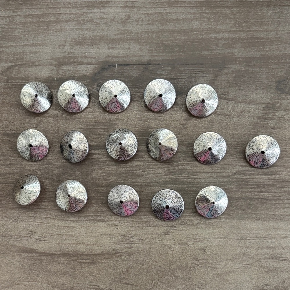 Set of 16 Textured Spacer Beads